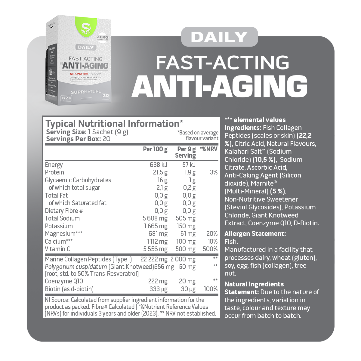Fast Acting Anti-Aging: SA Cleanest Collagen & Hydration Formula